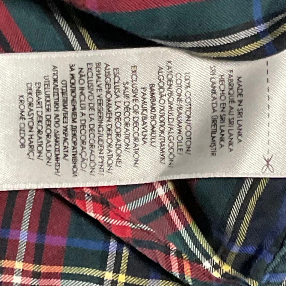 Polo Ralph Lauren men's tartan plaid button shirt slim fit cotton red blue Large